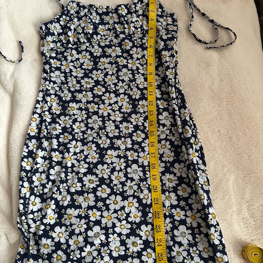 SHEIN Navy and White Floral Top